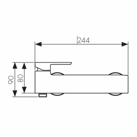 Смеситель для душа Kaiser Saga 53077 Хром 