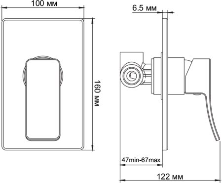 Смеситель WasserKRAFT Aller 10651 для душа 