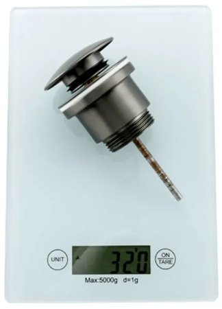 Донный клапан Frap F62-9 click-clack Оружейная сталь 