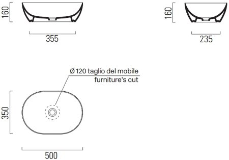 Раковина-чаша GSI Pura 50 886011 Белая 