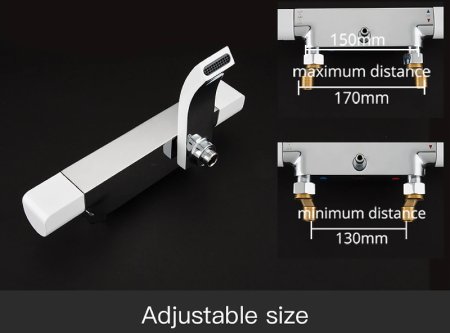 Душевая система Gappo G07 G2407-50 с термостатом Белая Хром 