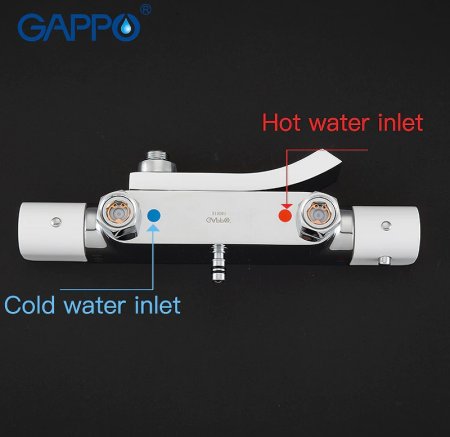 Душевая система Gappo G07 G2407-50 с термостатом Белая Хром 