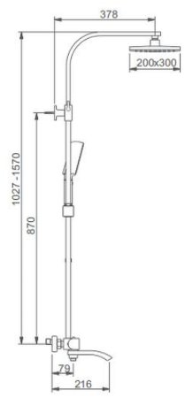 Душевая система Gappo G07 G2407-50 с термостатом Белая Хром 