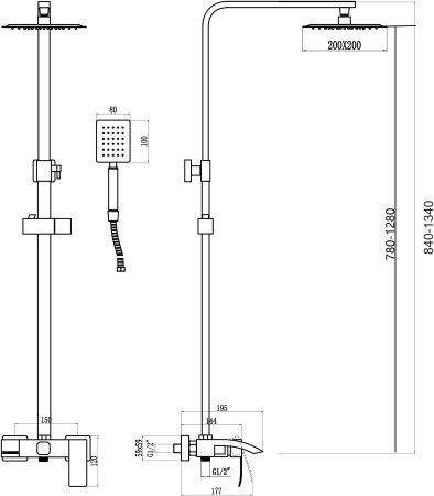 Душевая стойка Fmark (FS8645) 