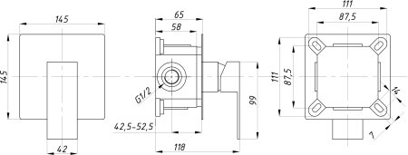 Душевая система ПСМ-Профсан с тропическим душем встраиваемая тип См-ДшОРЗШт  (PSM-CB-01) 