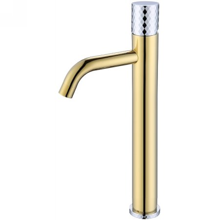 Смеситель для раковины Boheme Stick 122-GCR Золото Хром 