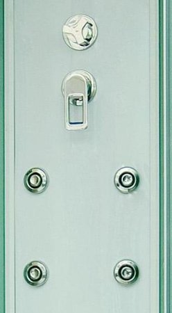 Душевая кабина Bas Корса (белая стенка, прозрачное стекло) 