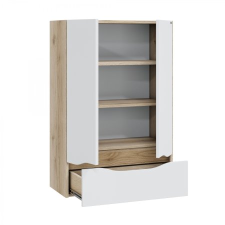 Шкаф для ванной навесной СаНта Сатурн 60/90 1 ящик, дуб австрийский 