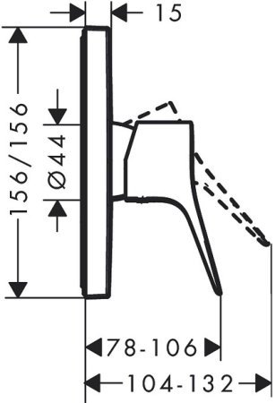 Смеситель для душа Hansgrohe Vivenis 75615000 Хром 