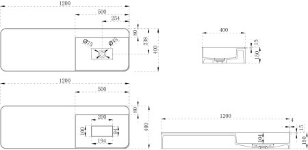 Раковина подвесная ABBER Stein AS2627-1.2 белая матовая 