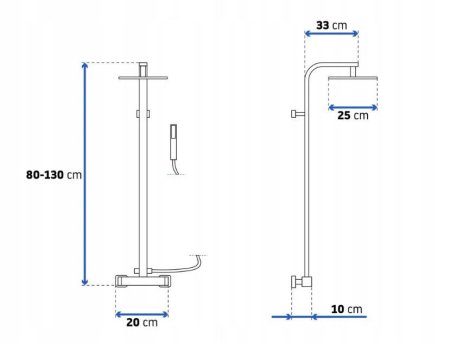 Душевая система 250 мм Rea Milan REA-P0222 