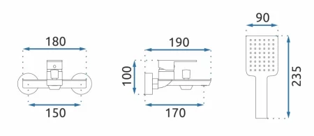 Смеситель для ванны Rea Urban REA-B9910 