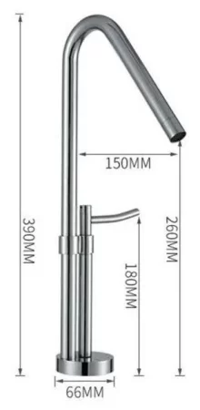 Смеситель для раковины без донного клапана Rea Moris REA-B4833 