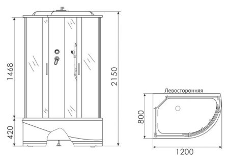 Душевая кабина Erlit ER3512TPL-C3 