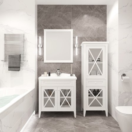 Шкаф пенал Creto Vetra 55 15-16056WR Белый 