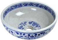 Раковина-чаша Bronze de Luxe Melody 40 2241 Синяя с искусственным состариванием
