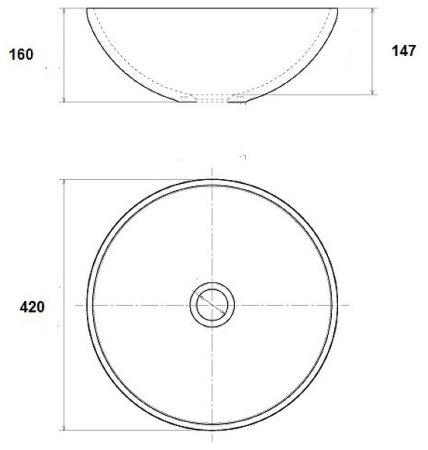 Раковина-чаша Bronze de Luxe Melody 40 2241 Синяя с искусственным состариванием 