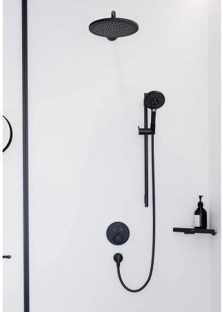 Металлическая полка Hansgrohe AddStoris 41741670 угловая Черная матовая 