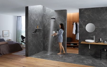 Стеклянная полка Hansgrohe Rainfinity 50 26844700 Белый матовый Графит 