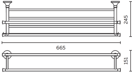 Полотенцедержатель AltroBagno Corposo 081507 Or 