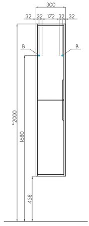 Шкаф пенал Aquaton Рико 30 1A216603RIB90 подвесной Белый Ясень фабрик 