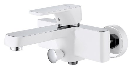 Смеситель D&K Berlin Steinbeis DA1433216 для ванны с душем, белый 