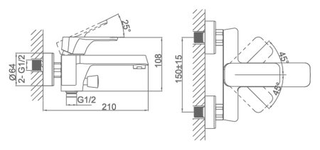 Смеситель D&K Berlin Steinbeis DA1433216 для ванны с душем, белый 
