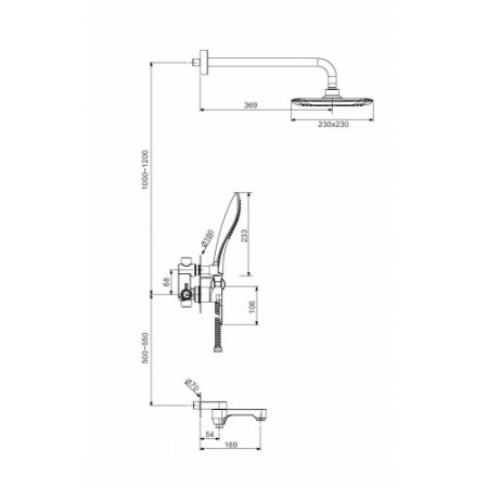 Душевая система (встраиваемая) Gappo G7148 хром 