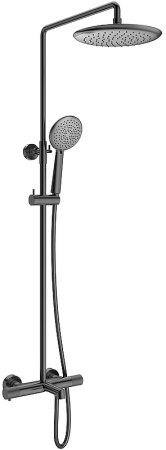 Душевая система Vincea Desire VSFS-1D1TGM с термостатом Вороненая сталь 