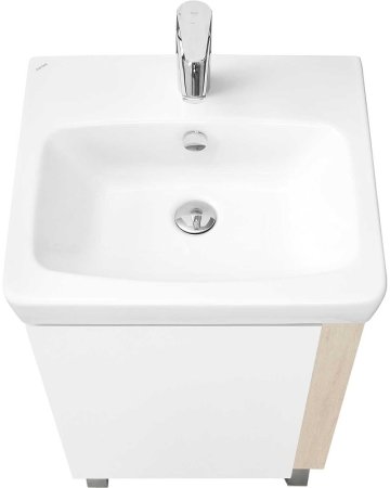 Тумба под раковину Aquaton Кантри 50 1A257801AHB20 Белая глянцевая Дуб верона 