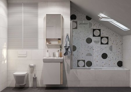 Тумба под раковину Aquaton Кантри 50 1A257801AHB20 Белая глянцевая Дуб верона 