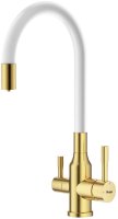 Смеситель для кухни с подключением фильтра Raglo R81.64.03, золотой сатин