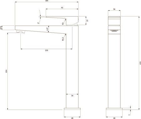 Смеситель Omnires Fresh FR7112MCR для раковины, хром 