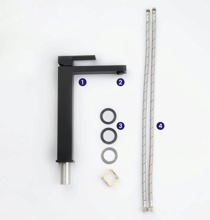 Смеситель Timo Selene 3061/03F для раковины, черный 