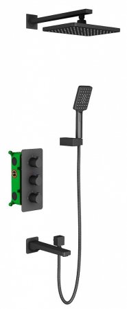 Душевой комплект Timo Petruma SX-5149/03SM с внутренней частью, черный 