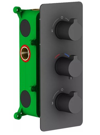 Душевой комплект Timo Petruma SX-5149/03SM с внутренней частью, черный 