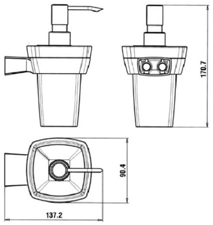 Дозатор для жидкого мыла Paini Lady 89CR031VR Хром 