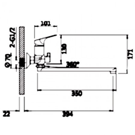 Cмеситель для ванны ViEiR V063541 Хром 