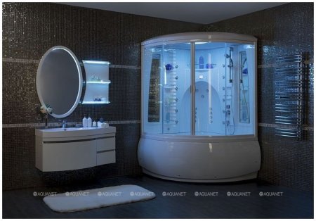 Зеркало Aquanet Опера L/R 70 белый с полкой 