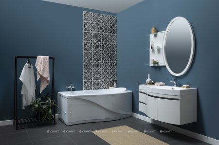 Зеркало Aquanet Опера L/R 70 белый с полкой 