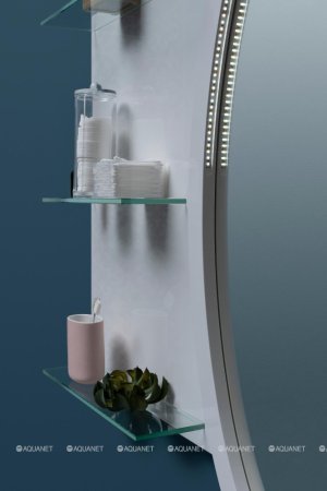 Зеркало Aquanet Опера L/R 70 белый с полкой 
