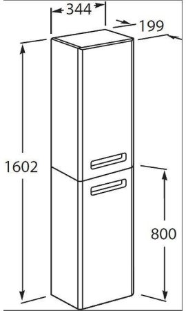 Шкаф пенал Roca The Gap 35 ZRU9302747 L подвесной Фиолетовый 