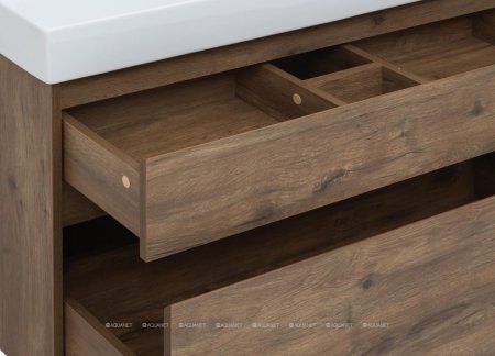 Тумба с раковиной Aquanet Nova Lite 100 дуб рустикальный (2 ящика) 