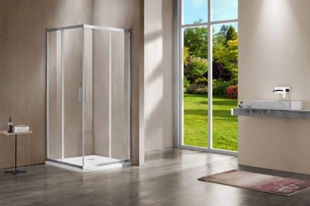 Душевой уголок Vincea Garda VSS-1G900CL 90x90 профиль Хром стекло прозрачное 