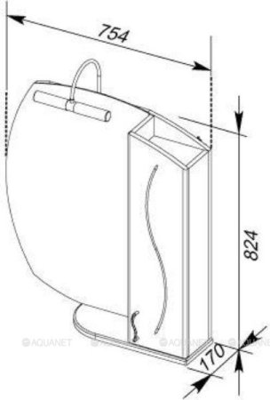 Зеркало-шкаф Aquanet Моника 75 белый 