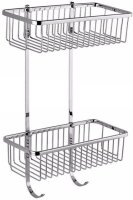 Полка Aquanet 8148 двойная с крючками