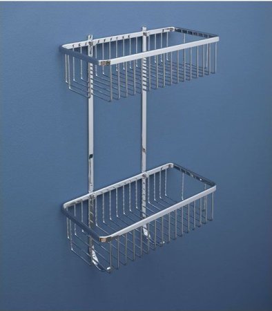 Полка Aquanet 8148 двойная с крючками 