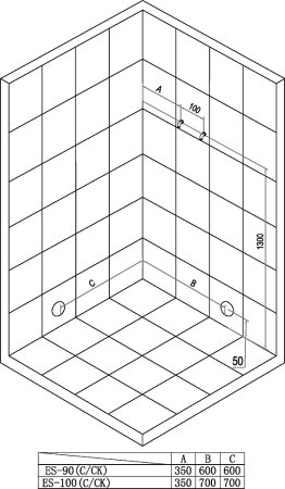 Душевая кабина Esbano Negro ESB-90C 