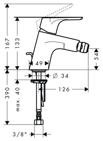 Смеситель Hansgrohe Focus E2 31920000 для биде 