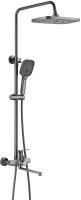 Душевая система Shevanik S6236T, оружейная сталь